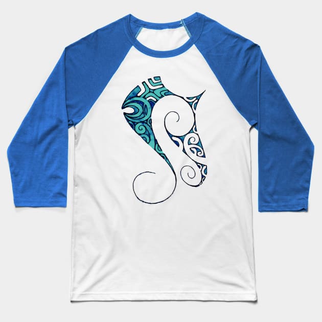 Tatoo art green blue Baseball T-Shirt by Havai'iART&WOOD